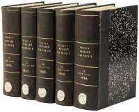 Ten papers by Albert Einstein, in five bound volumes of Annalen der Physik