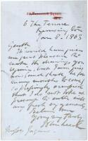 Autograph letter signed