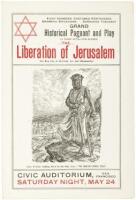 The Liberation of Jerusalem - program for the "Grand Historical Pageant and Play" in San Francisco