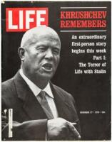 Khrushchev Remembers, part 1 [in Life Magazine] - signed by Khrushchev on the front cover