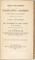 Minutes of the Proceedings of the Legislative Assembly of the District of San Francisco, from March 12th, 1849, to June 4th, 1849, and a Record of the Proceedings of the Ayuntamiento or Town Council of San Francisco, from August 6th, 1849, until May 3d, 1