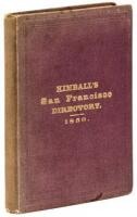 The San Francisco City Directory...September 1, 1850