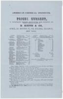 New York Botanical Medicines, 1851 letter and Prices Current