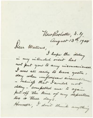 1904 Letter of US Cavalry illustrator Rufus Zogbaum