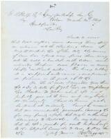 1849 St. Louis bank robbery, Autograph Letter Signed