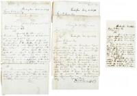 Seven Handwritten Letters from Thomas H. Canfield to James G. Swan, an American Indian agent in Washington state, regarding Puget Sound