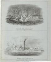 Explosion of the American Eagle on the San Joaquin River, 25 Miles Below Stockton Oct. 8, 1853 / Explosion of the Steamer Stockton on Suisson Bay. Oct. 18, 1853