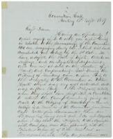 Autograph Letter Signed by Henry A. Tefft, a delegate to the California Constitutional Convention held in Monterey in 1849, to William Goodwin Dana, reporting on events