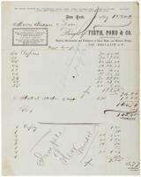 1862 invoice, Firth, Pond, publishers of Stephen Foster music