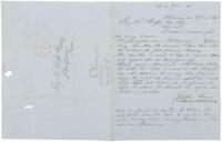 Future official surveyor of Alcatraz and San Francisco sails for California, 1850 letter