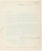 Typed Letter, signed, from Roosevelt to Henry Fairfield Osborn, regarding his son Archibald