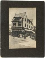 Vintage silver photograph of a street corner in the Ocean Park section of Santa Monica, California