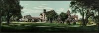 Large hand-colored photograph of the Hotel Del Monte in Monterey, California