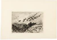 Original Etching: Wild Geese