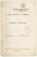 Speech in the House of Commons on Women's Suffrage - Susan B. Anthony's copy