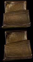 Pair of bookends, shaped like books
