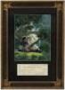 Check from Maxfield Parrish to his wife, framed together with a leaf from the Knave of Hearts