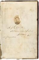 Album containing 141 small portrait photographs and 150 autographs of students and faculty of the Albany Law School