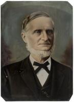 Hand-painted tintype of a man with a beard