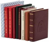 Group of nine miniature bibliographies