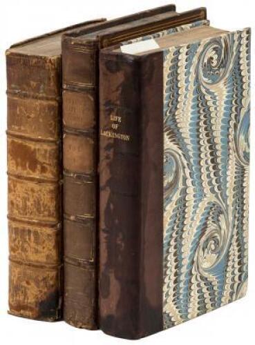 Group of three volumes about Alexander Pope, Edmund Burke and James Lackington