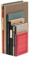Eight volumes of fine press books, most published by the Book Club of California or Richard J. Hoffmann