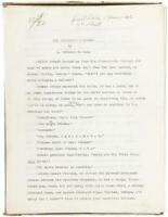 Original carbon typescript for "The Undesired Princess"