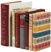 Nine volumes about printing, types, graphic arts, book-plates et al.