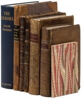 Group of seven religious books, including Thomas Sherlock's Six Discourses on Prophecy