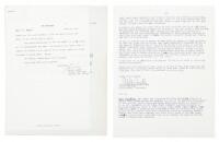 Typed letter signed, to Marlan Beilke regarding a photograph of Robinson Jeffers