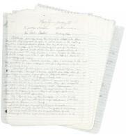 Original holograph manuscript