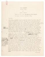 The Stranger. - original holograph manuscript and typescript