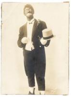 Original silver print photograph of actor Billy Van in black-face, a performer in Wm. H. West's Big Minstrel Jubilee