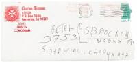 Autograph letter, signed, from California State Prison at Corcoran