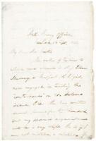 Autograph letter signed, regarding a teacher at the first school for freedmen in South Carolina