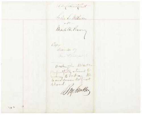 Manuscript document, signed by the Union General