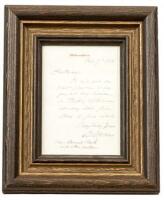 Autograph letter signed arranging a meeting of gentlemen at his Beacon Street home