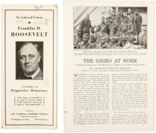 Two publications about democratic justice for "negroes" in America, c. 1932