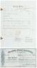 Two documents from the Mercantile Library Association and Custom House, both in San Francisco