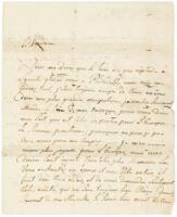 Very rare 1786 letter from the widow of Count Maurice Benyowsky, explorer, adventurer and ill-fated white 'King' of Madagascar