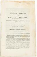 Rare 1863 funeral sermon for a young Vermont Lieutenant, murdered by a Virginia Doctor while leading newly-recruited Black troops through the streets of Norfolk