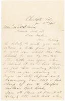 1914 letter from North Carolina railway clerk acquitted of murdering a Black teenager