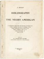 W.E.B. DuBois, scarce Bibliography of the Negro American, 1905