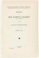 1915 congressional speech defending inter-racial marriage in the Jack Johnson era