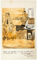 E. Simms Campbell, first nationally-acclaimed African-American cartoonist, original 1941 art for his syndicated newspaper series of World War II