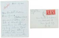 1901 letter by brother of novelist Dane Coolidge as poor Stanford student