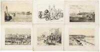 Six duotone lithographed plates of scenes in Cuba