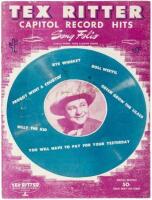 Tex Ritter: Capitol Record Hits Song Folio (Signed)