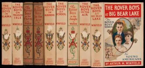 Nine volumes from the Rover Boys series, seven in dust jacket