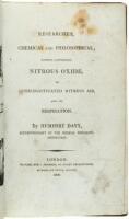 Researches, Chemical and Philosophical; Chiefly Concerning Nitrous Oxide, or Dephlogisticated Nitrous Air, and its Respiration